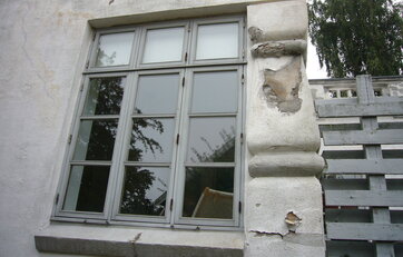 Facade har taget skade
