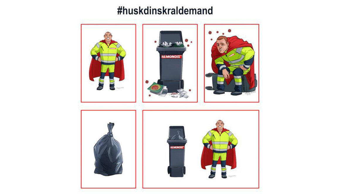 Tegninger fra kampagnen #huskdinskraldemand