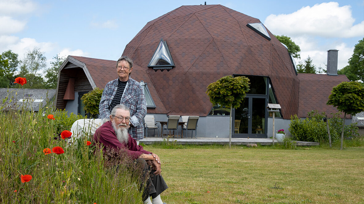Domehus, kuppelhus, rundt hus på Fyn
