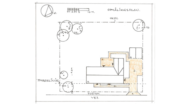 Udsnit af haveplan