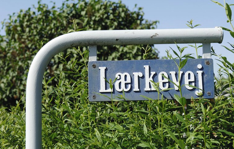 Lærkevej på vejskilt Lærkevej på vejskilt