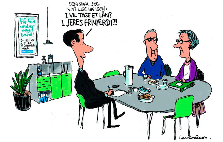 Et ældre par forhører sig om lån Et ældre par forhører sig om lån i deres friværdi.