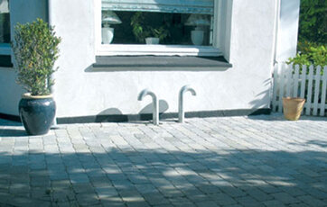 Ventilation af krybekælder med svanehalse.