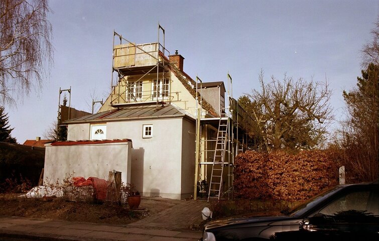Murstensvilla under renovation