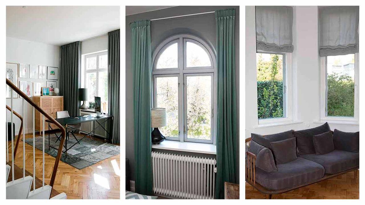 Specialdesignede, færdigsyede gardiner og foldegardiner i karnappen