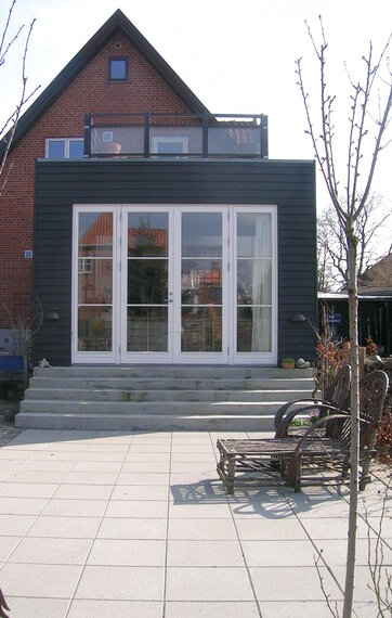 Terrasse i niveau med jorden