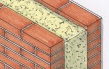Illustration af hulmur med isolering