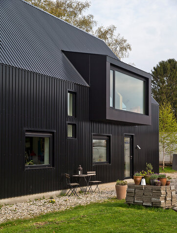 Glasfacade coatede stålplader