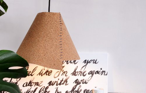 lampe med korkskærm