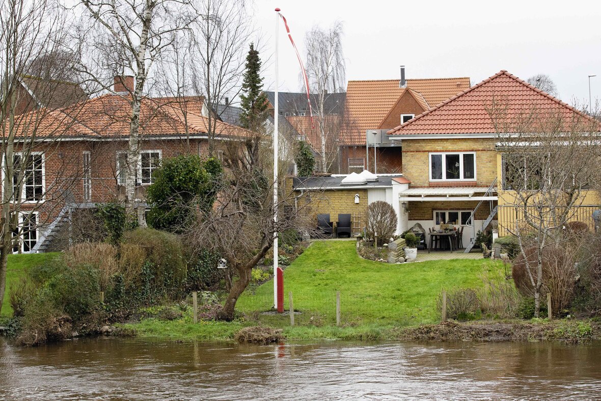 oversvømmelse Storåren i Holstebro