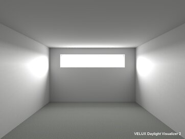 Sollys. Vindue ved loft.