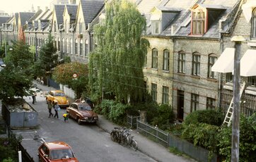 Mange byhuse er i dag blevet opdelt, så der er plads til flere familier.