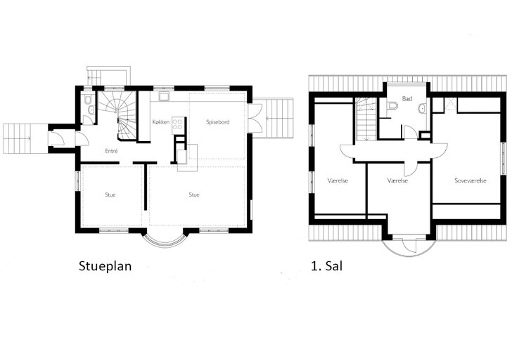 Plantegning af murermestervilla efter