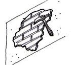 Illustration af fjernelse af løst puds
