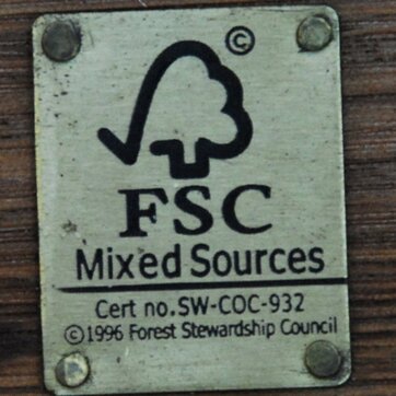 havemøbler. fsc, fsc-mærke. træ.