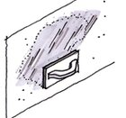 Illustration af pudsebræt og mur